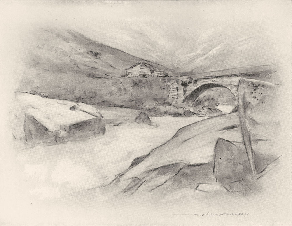 SWITZERLAND. A Mountain Torrent 1920 old antique vintage print picture